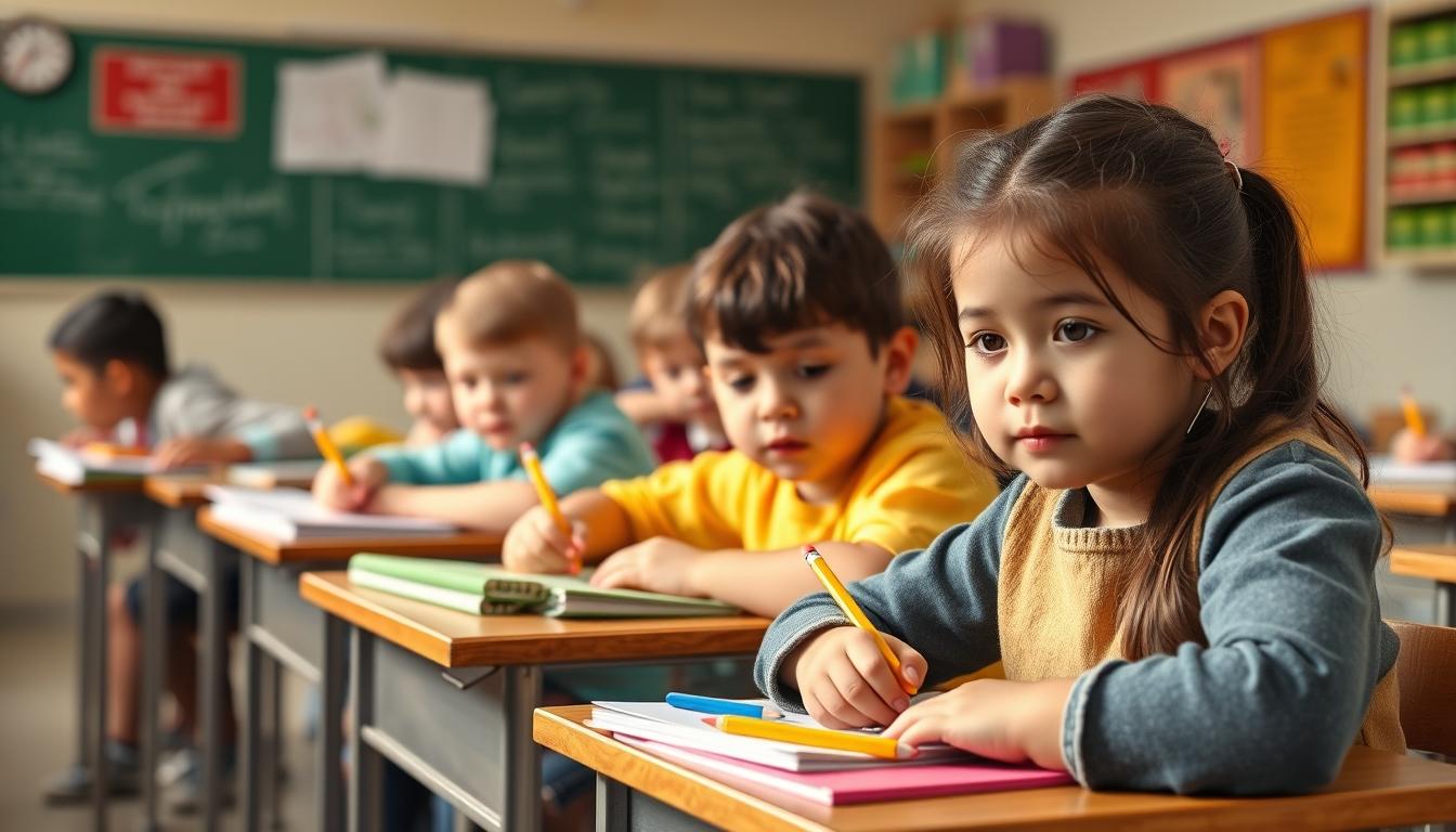 Student using a study guide to organize academic notes