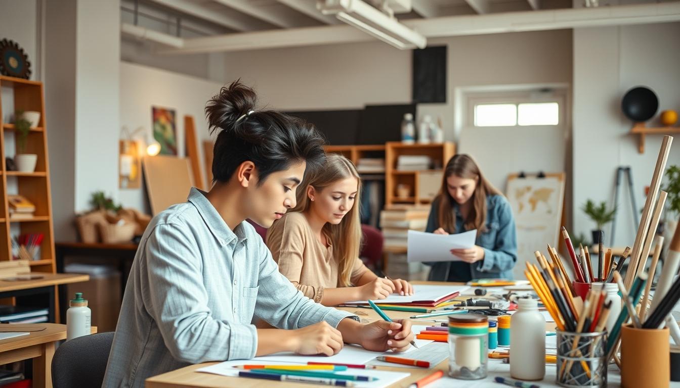 Student developing practical and academic skills