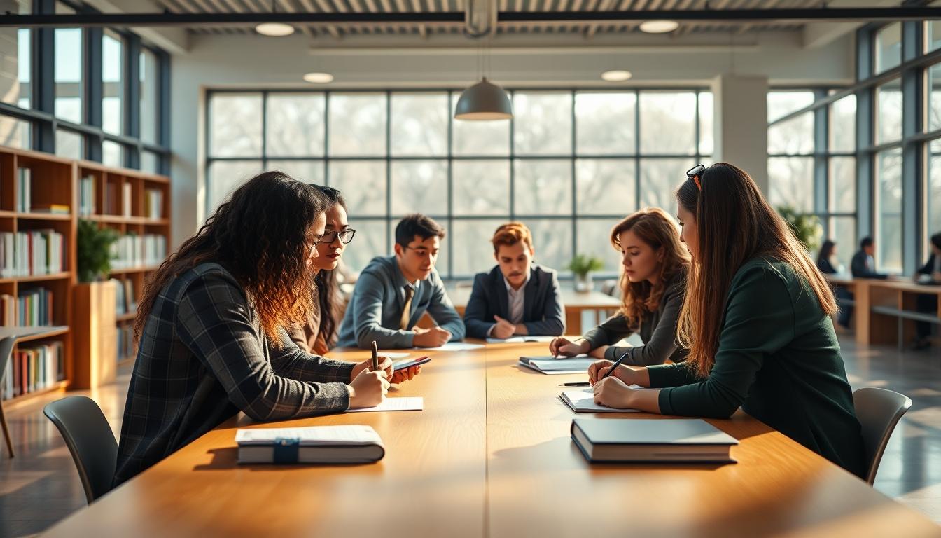 Student preparing for exams with study materials